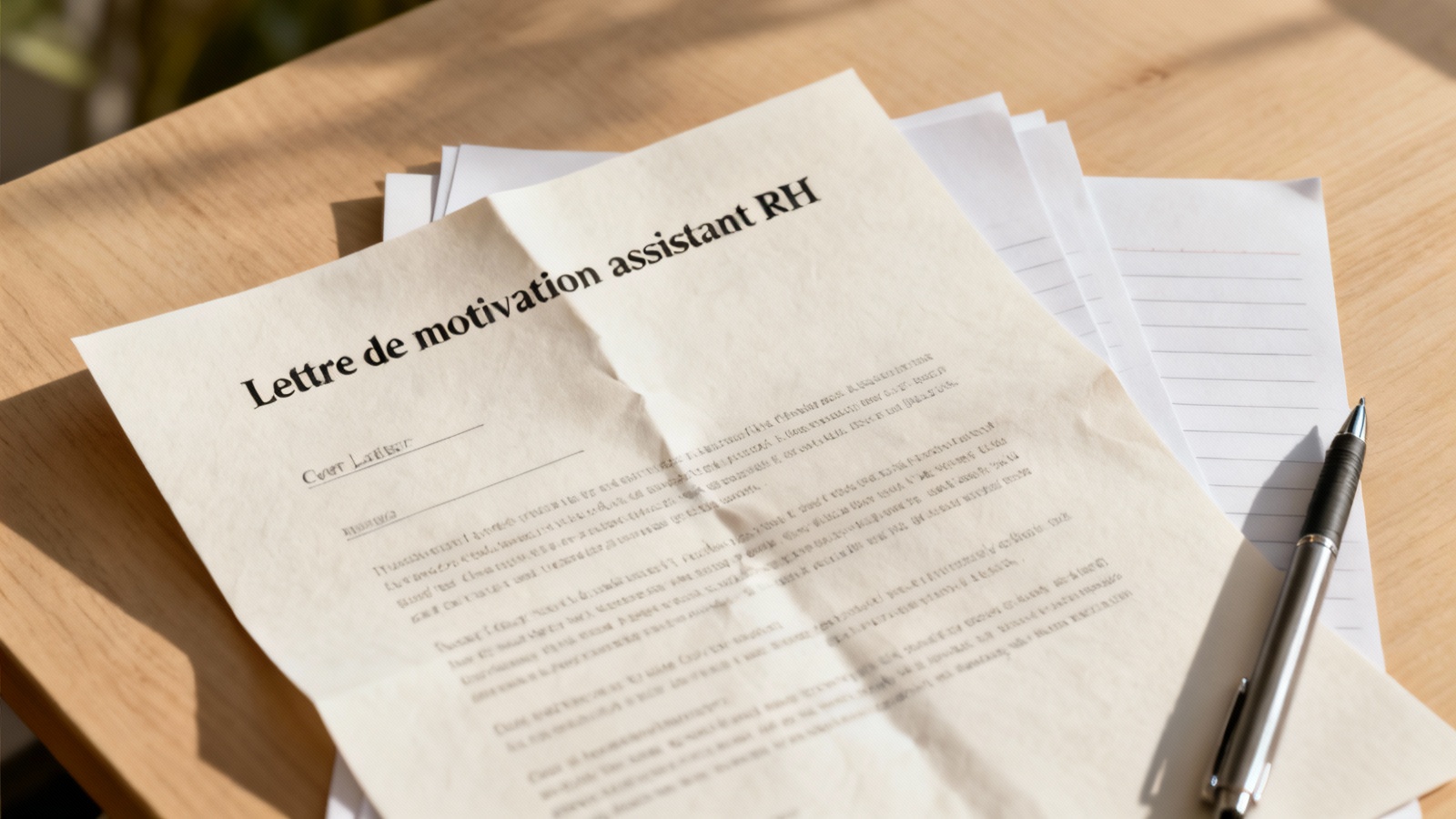Lettre de motivation pour un poste d&rsquo;assistant RH : exemple et conseils pour réussir sa candidature