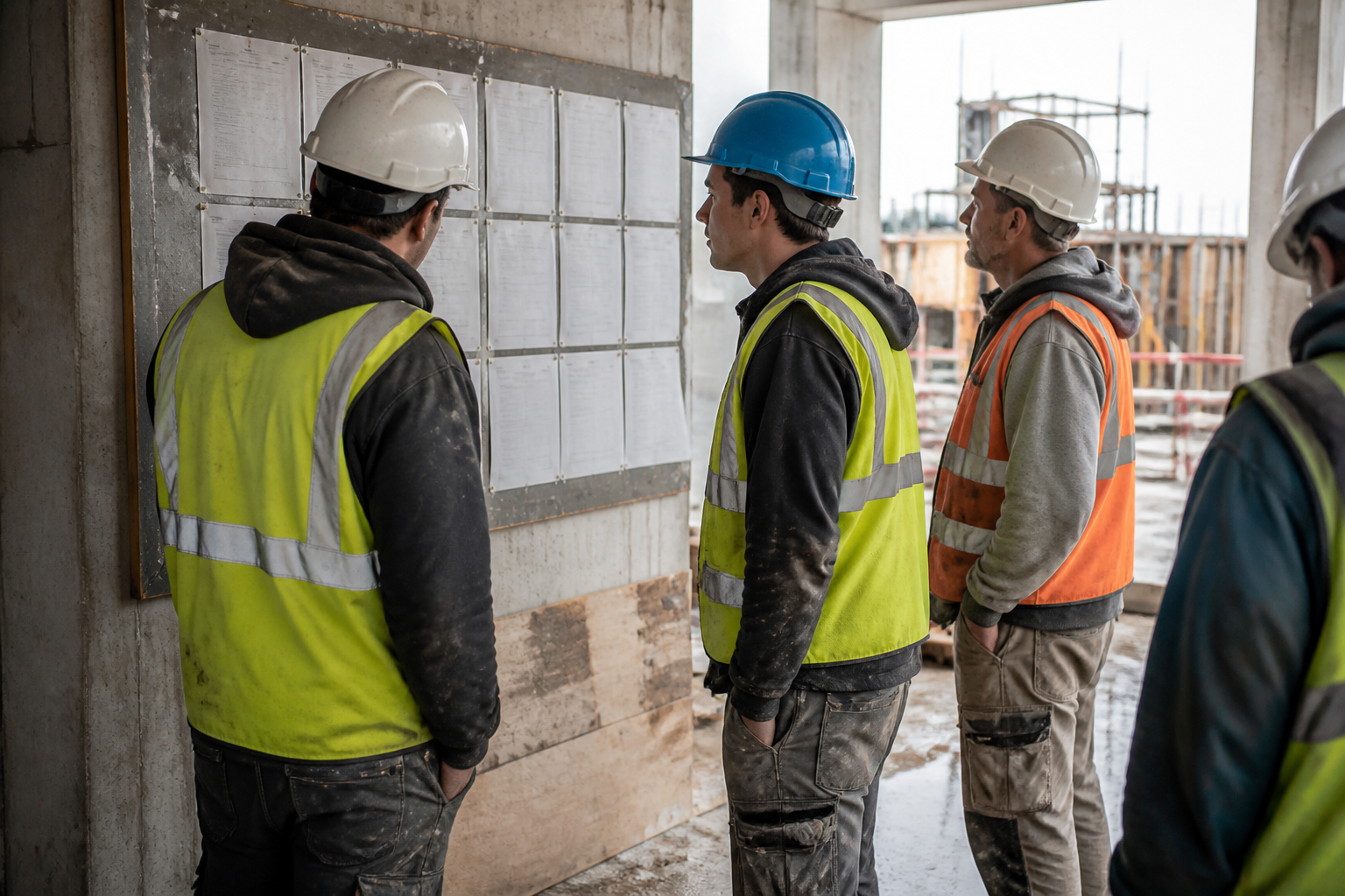 Tableau affichage salaires secteur construction region ouest france